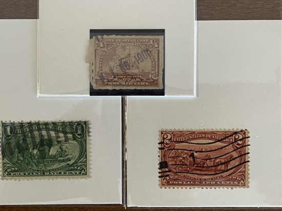 3 Stamps Used Singles US #285 1898 #286 1898 #RB21p 1898
