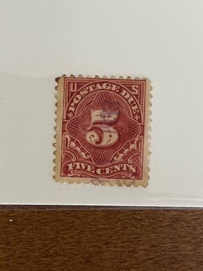 Single Used Postage Due Stamp US #J34 From 1895 5 Cent