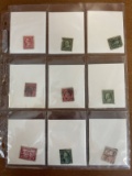 9 Stamps Used Singles US Stamps From 1890 to 1915 in Protective Sheet