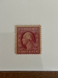 Single Unused US Stamp #384 Washington Carmine 2 Cent 1910 Single Line Watermark