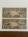 Unused US Stamp Pair #C8 Airmail 15 Cents 1926
