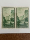 Unused US Stamp Pair #740 National Parks: Yosemite California 1 Cents 1934