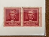 Unused US Stamp Pair #875 Famous Americans: Dr Crawford W Long 2 Cents 1940