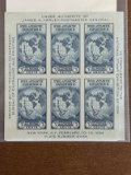 National Stamp Exhibition of 1934 Souvenir Sheet Plate #21184 Byrd Expedition