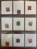 9 Stamps Used Singles US Stamps From 1938 to 1939 in Protective Sheet