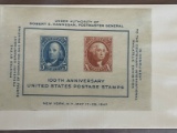 Centenary International Philatelic Exposition Souvenir Sheet Plate 1947 100th Anniversary of US Post