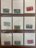 9 Stamps Used Singles US Stamps From 1948 to 1950 in Protective Sheet