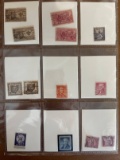 13 Stamps Used Singles US Stamps From 1950 to 1956 in Protective Sheet
