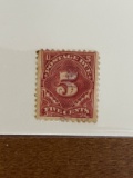 Single Used Postage Due Stamp US #J34 From 1895 5 Cent