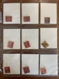 9 Stamps Used Singles US Stamps From 1924 to 1932 in Protective Sheet