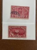 2 Stamps Used US Singles Q1 1912 Parcel Post 1 Cent & Q2 1913 Parcel Post 2 Cents