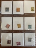 9 Stamps Used Singles US Stamps From 1922 to 1929 in Protective Sheet