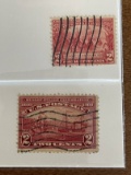 2 Stamps Used US Singles #329 Jamestown Commemorative  1907 2 Cents #372 Hudson Fulton Celebration 1