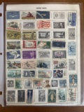 46 Used Stamps From 1900's on Collector Sheet Space Boy Scouts States Presidents and More