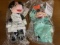 2 Bean Bag Plush Toys Toga Mickey Mouse & Statue of Liberty Minnie Mouse NEW The Disney Store & Disn