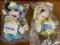 2 Bean Bag Plush Toys Scarecrow Mickey Mouse & March Birthstone Minnie Mouse NEW The Disney Store &