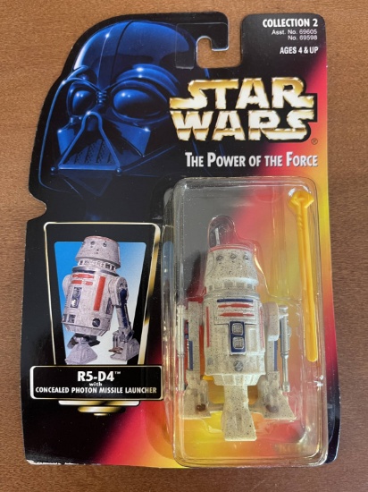 Star Wars The Power of the Force R5-D4 Concealed Photon Missle Launcher Figure 1996 Orange Card