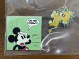 2 Disney Collectible Trading Pins From Disneyland Resort Featuring Mickey Mouse and Lion King Limite