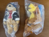 2 Bean Bag Plush Toys Bear in the Big Blue House & Pilot Pooh NEW The Disney Store & Disney Theme Pa