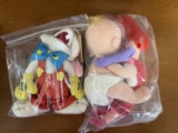 3 Bean Bag Plush Toys Roger Rabbit Jessica Rabbit & Baby Herman NEW The Disney Store & Disney Theme
