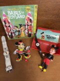 5 Walt Disney Collectibles Vintage Mickey Mouse Lady's Wrist Watch & Vintage Mickey Mouse Men's Wris