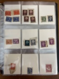 290 Used Foreign Stamps in Collectible Stamp Binder from Early to Mid 1900's England Australia Afric