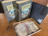 Hundreds of Single Used Stamps 2 Standard World Stamp Albums in Two Classic Volumes Edited by H E Ha