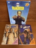 3 New Paperback Books Universal Studios Monsters Presents The Mummy with Poster The Wolfman with Pos