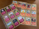 38 Pokemon Collectible Cards Fairy & Fire Common to Rare Sylveon Magcargo Magmortar Simisear and Mor