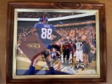 Signed Hakeem Nicks Autographed Giants 8x10 Framed Photo with Authenticity
