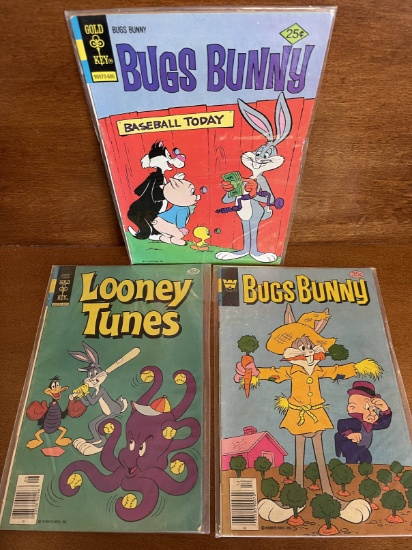 3 Issues Bugs Bunny & Looney Tunes Gold Key Whitman Warner Brothers Inc