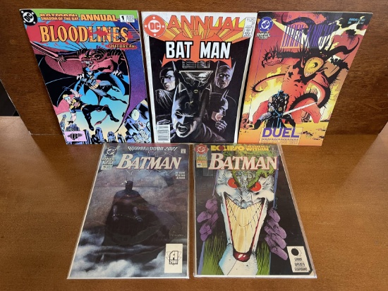 5 Issues Batman Annuals #1 1991 #9 #15 & #16 DC Comics Legend of the Dark Knight Bloodlines and More