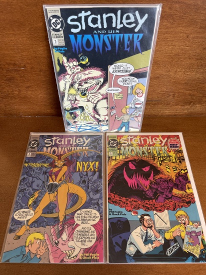 3 Issues Stanley and his Monster Comic #1 #2 & #3 DC Comics KEY 1st Issue