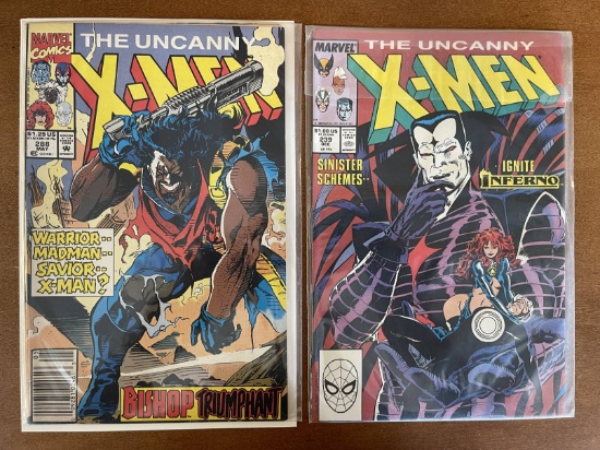 2 Issues The Uncanny X Men Comic #239 & #288 Marvel Comics Bishop Inferno