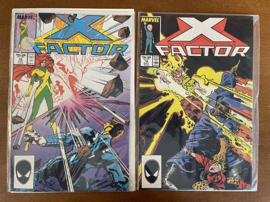 2 Issues X Factor Comic #16 & #18 Marvel Comics 1987 Copper Age Comics