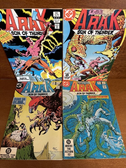 4 Issues Arak Son of Thunder Comic #16 #19 #25 & #26 DC Comics 1983 Bronze Age