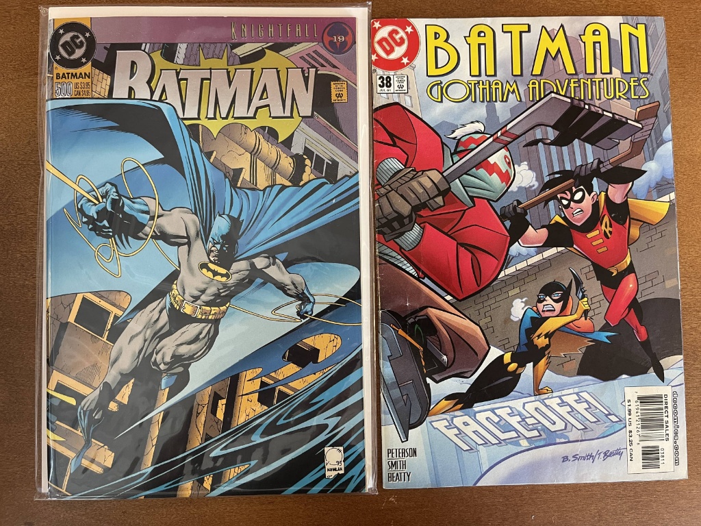 2 Issues Batman Comic #500 Knightfall & Batman Gotham Adventures Comic #38  DC Comics | Online Auctions | Proxibid