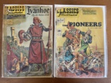 2 Issues Classics Illustrated Ivanhoe Comic #002 & Classics Illustrated The Pioneers Comic #37 15 Ce