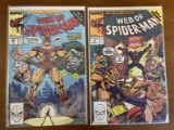 2 Issues Web of Spiderman Comic #59 & #60 Marvel Comics Puma Cosmic Spiderman