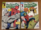 2 Issues The Spectacular Spiderman Comic #190 & #192 Marvel Comics Rhino Black Crow Puma