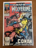 What If... Comic #16 Marvel Comics Copper Age KEY 1st Battle of Wolverine Vs Conan