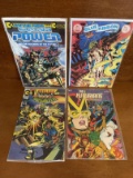 4 Issues Captain Power #1 Prelude Deathwatch 2000 Megalith #1 Blue Ribbon Comics #3 The Futurians #2