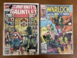 2 Issues The Infinity Gauntlet #2 & Warlock and the Infinity Watch #7 Marvel Comics KEY 1st Appearan