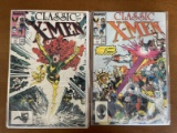 2 Issues Classic X Men Comic #8 & #9 Marvel Comics 1986 Copper Age Pin Up Back Cover