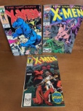 3 Issues Uncanny X Men Comic #263 #264 & #265 Marvel Comics Copper Age Comics