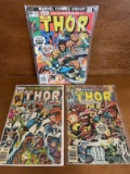 3 Issues Thor Comic #250 #252 #257 Marvel Comics Bronze Age Comics