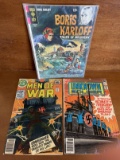 3 Issues Men of War #15 The Unknown Soldier #233 Boris Karloff Tales of Mystery DC Gold Key Bronze A