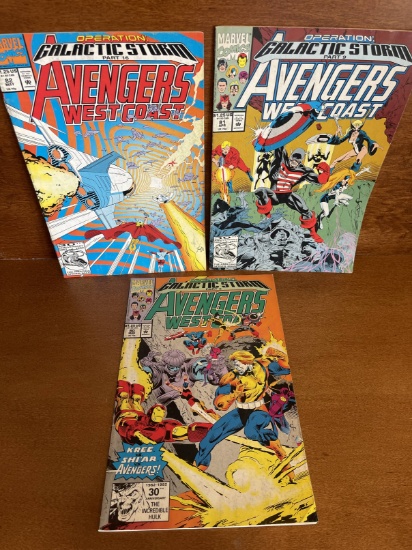3 Issues The West Coast Avengers Comic #80 #81 #82 Marvel Comics Operation Galactic Storm