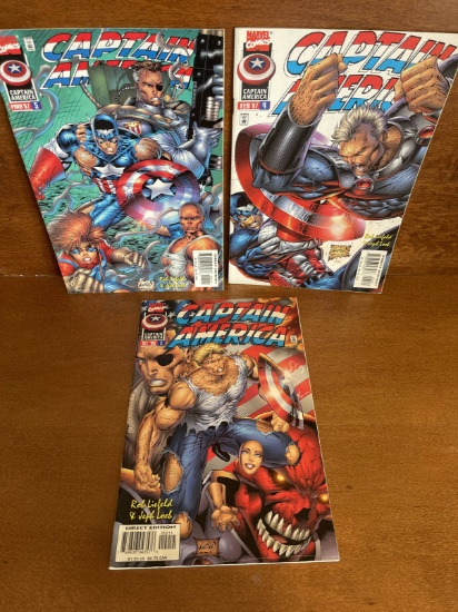 3 Issues Captain America Comic #2 #4 #5 Marvel Comics Rob Liefeld Jeff Loeb