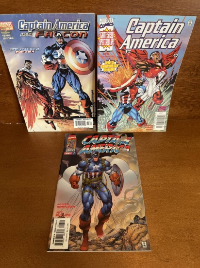3 Issues Captain America Comic #7 #25 Captain America and the Falcon #3 Marvel Comics
